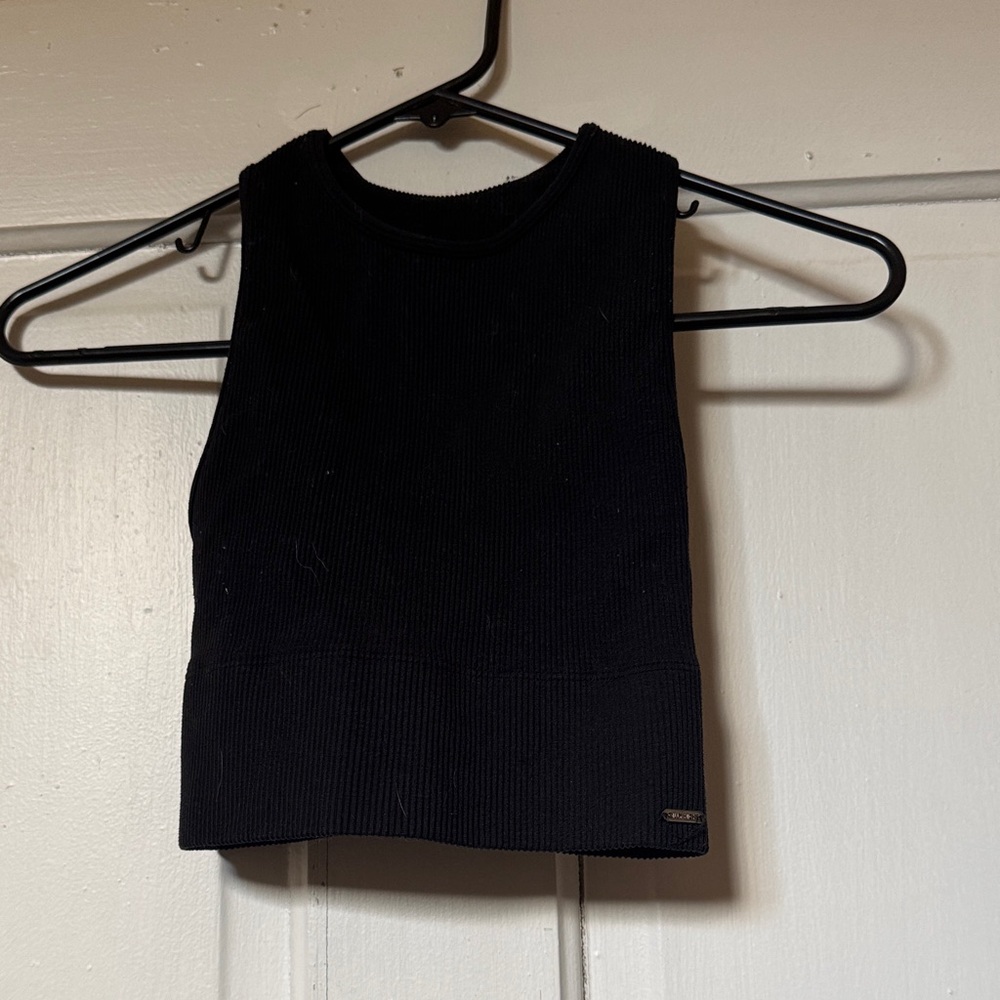 Gilly Hicks Black Ribbed Tank Top